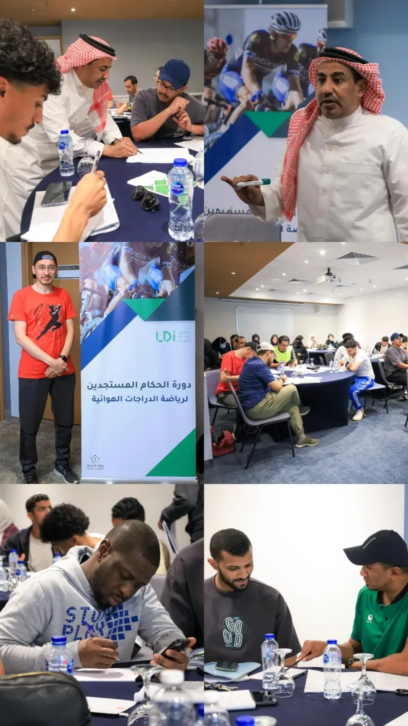 مشاركون حول طاولات العمل في جلسة تدريبية — توثيق برنامج تدريبي في جدة